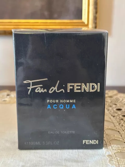 Fan di Fendi Pour Homme Acqua 100 ml Eau de Toilette Spray NUOVO SIGILLATO