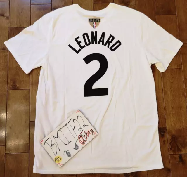 Men's Toronto Raptors Kawhi Leonard Nike White 2019 NBA Finals Bound Name &  Number T-Shirt