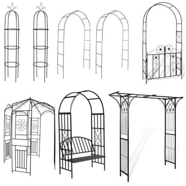 GARDEN WEDDING ROSE Arch Climbing Plant Flower Trellis Metal Pergola ...