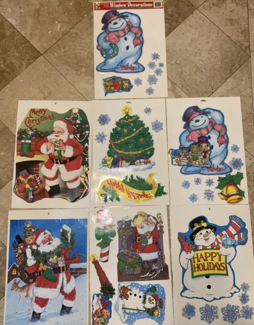 Lote de 7 decoraciones reutilizables vintage de color navideño