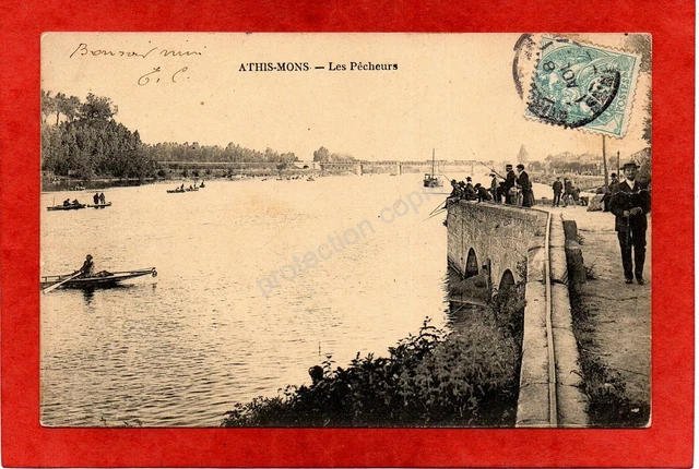 cpa 91 ATHIS-MONS - Les Pêcheurs