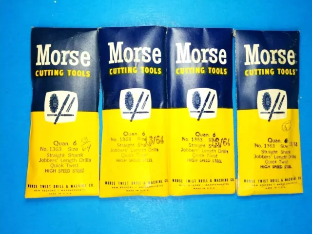 Drill Bits Morse Cutting Tools 1363 Size 13/64" Jobbers Drills HSS 16.95 Each