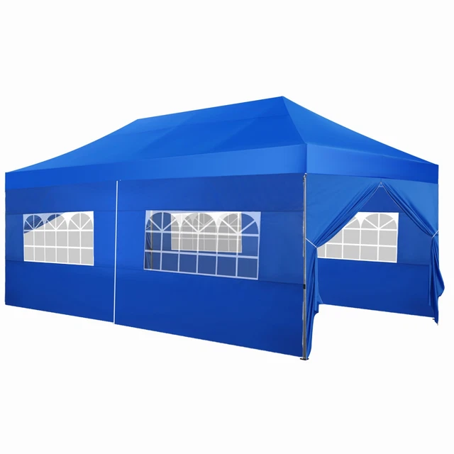 Pavillon 3x6m-3x9m Partyzelt Stabil Wasserdicht UV-Schutz 50+ Gartenzelt Faltbar