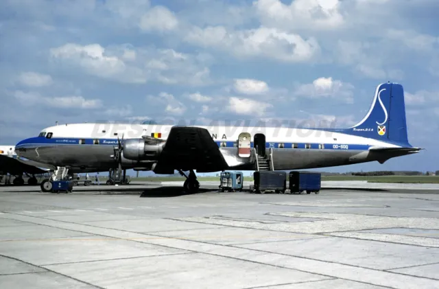 aviation  , photo , aircraft . DC6_SABENA_LC_DC6_OO-SDQ BRU 06-1960