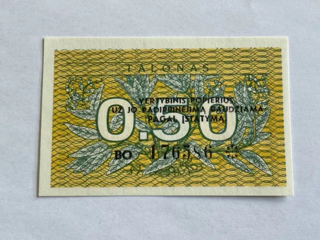 Geldschein Litauen 0,50 Talonas 1991 (10-12/1)