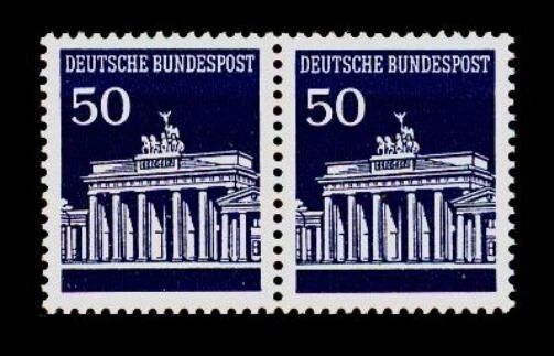 BUND, Mi. 509 Brandenburger Tor, 50 Pf., waagerechtes Paar, Luxus