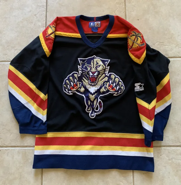 90's Rob Niedermayer Florida Panthers Starter NHL Jersey Size Large – Rare  VNTG