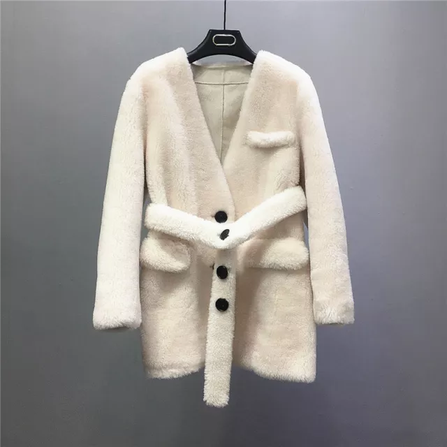 2023 new winter jacket Women's domesticated wool leather coat
