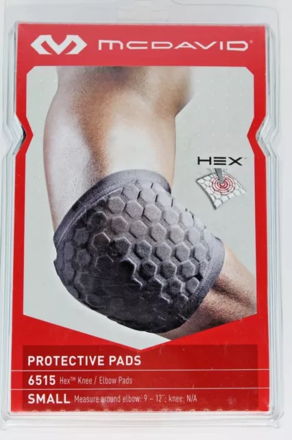 MCDAVID 6515 Hex Knee/ Elbow Protective Pads SMALL Sports 9-12" Black NIP