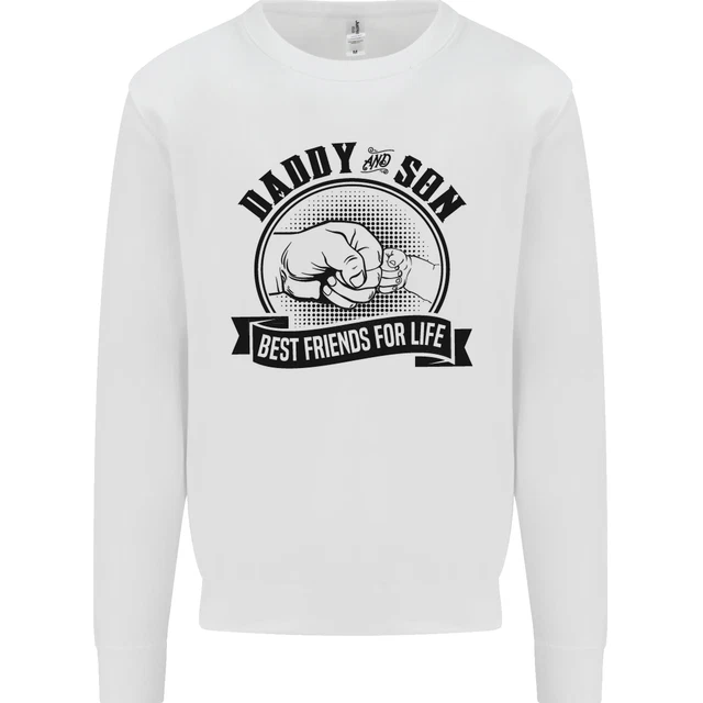 Daddy & Son Best Friends Fathers Day Kids Sweatshirt Jumper