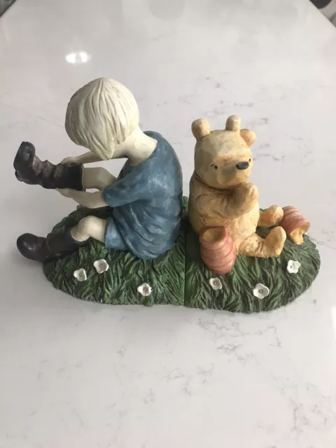 Disney Winnie The Pooh & Christopher Robin Charpente Classic Resin Book Ends Set