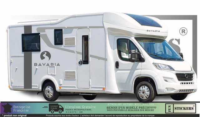Lot De 6 Autocollants 'Bavaria XL' Pour Camping-car Ou Caravane - Neuf - Fabriqué En Pologne