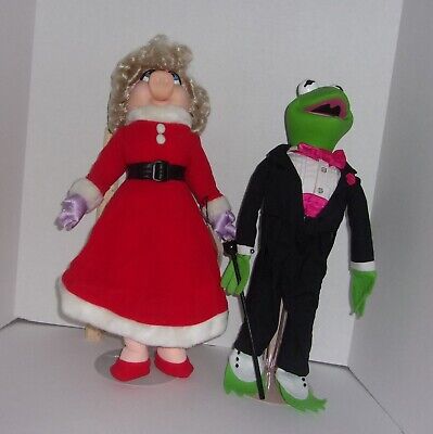 Vintage Jim Hensons Muppets Kermit the Frog Miss Piggy Doll Presents Hamilton A7