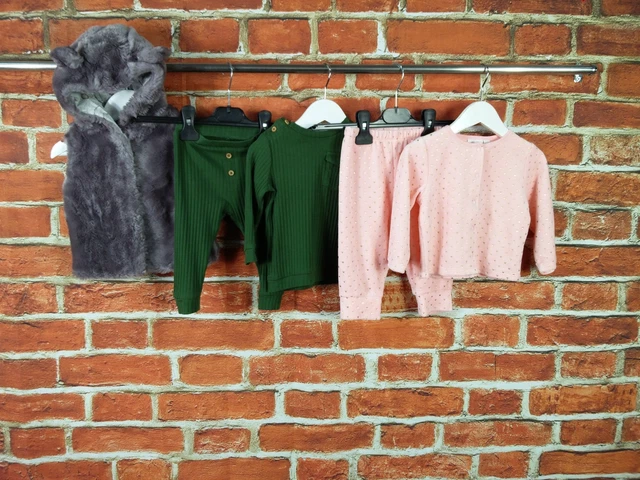 Baby Girls Bundle Age 6-9 Months Next R Island Etc Leggings Top Set Gilet 74Cm