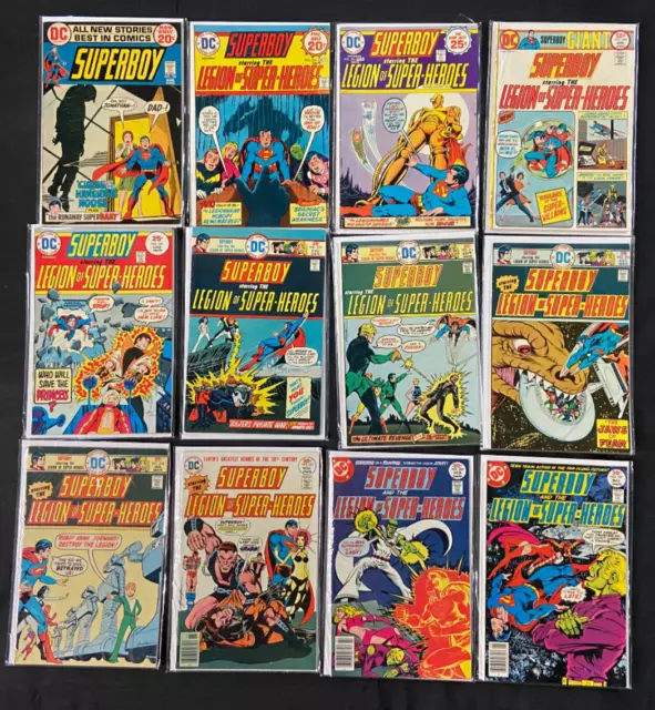 Superboy And The Legion Of Superheroes 12 Comics Lot Fn/Vf Or Better Mike Grell