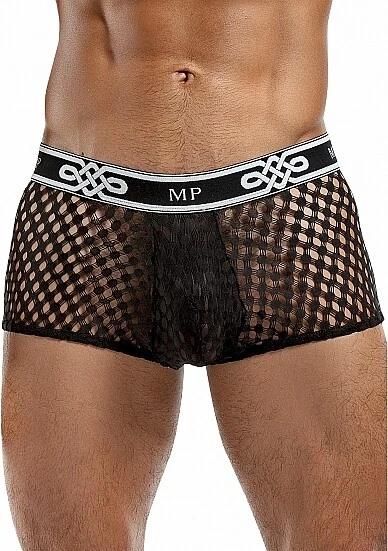 Boxer trasparenti Black S - XL Designer pantaloni sexy eleganti e caldi neri