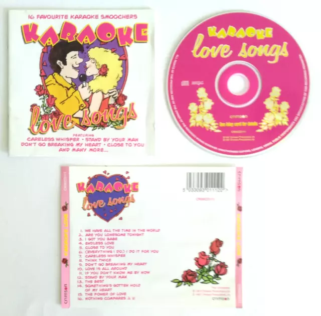 Cd Karaoke Love Songs Uk Compilation Lionel Richie Prince Elvis Presley (L21)