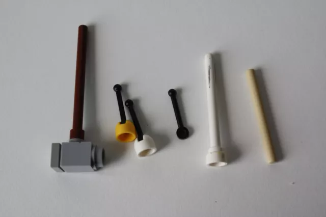 LEGO   Einzelteile Auto Teile ( Antenne,  Stab Bar... ) schwarz weiß gelb braun