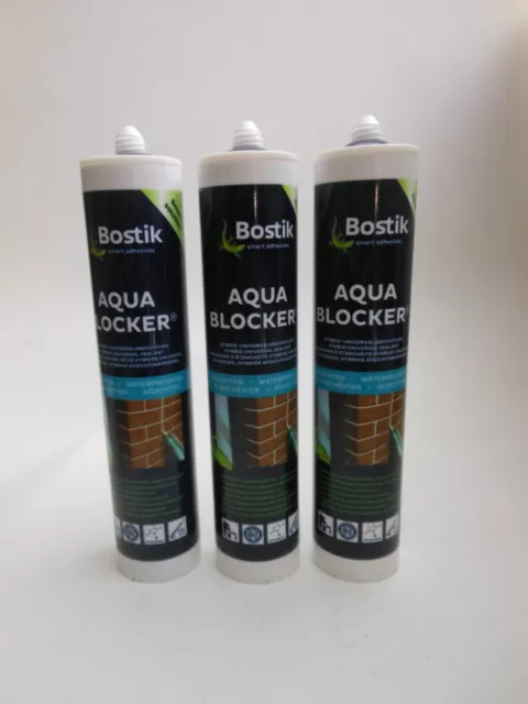 Lot de 3 Cartouches d'étanchéité  universelle  Bostik Aquablocker