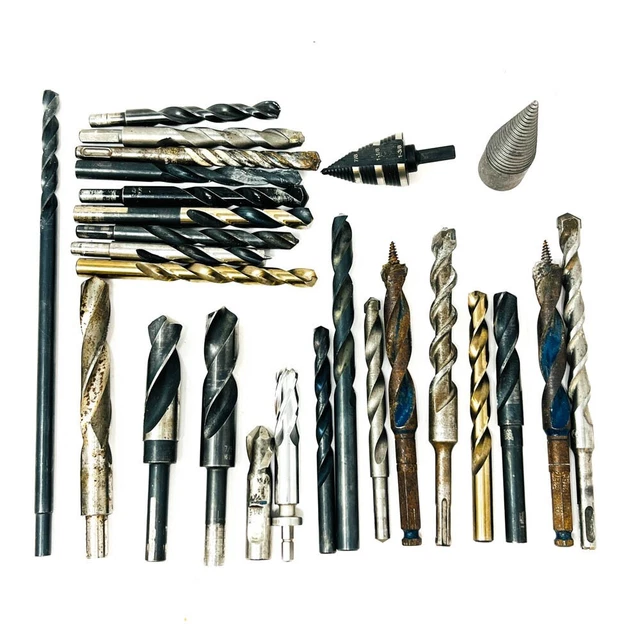 26 Pcs Assorted High Speed Steel Step Drill Bits Set, 135 Degree Split Point