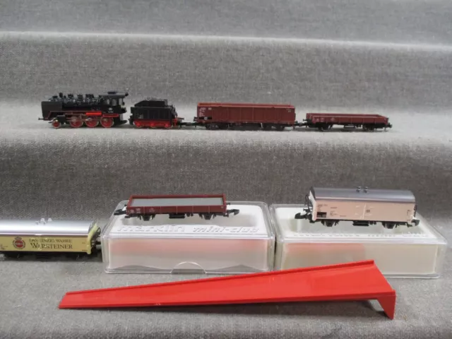 Märklin mini club Spur Z Dampflok mit diversen Güterwagen Analog ohne OVP S252