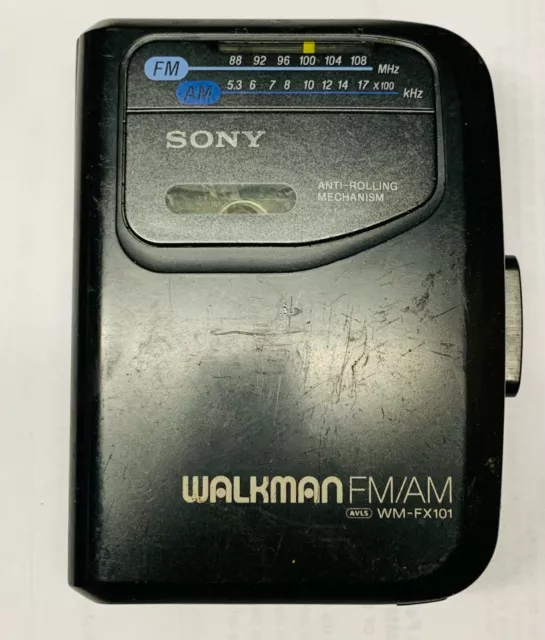 Sony Walkman FM/AM Radio Cassette Player WM-FX101 In Working Condition.