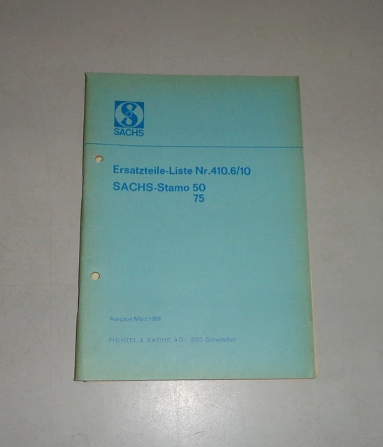 PARTS CATALOG/SPARE PARTS List SachsStamo State Motor 50/75 Pcs. 03/