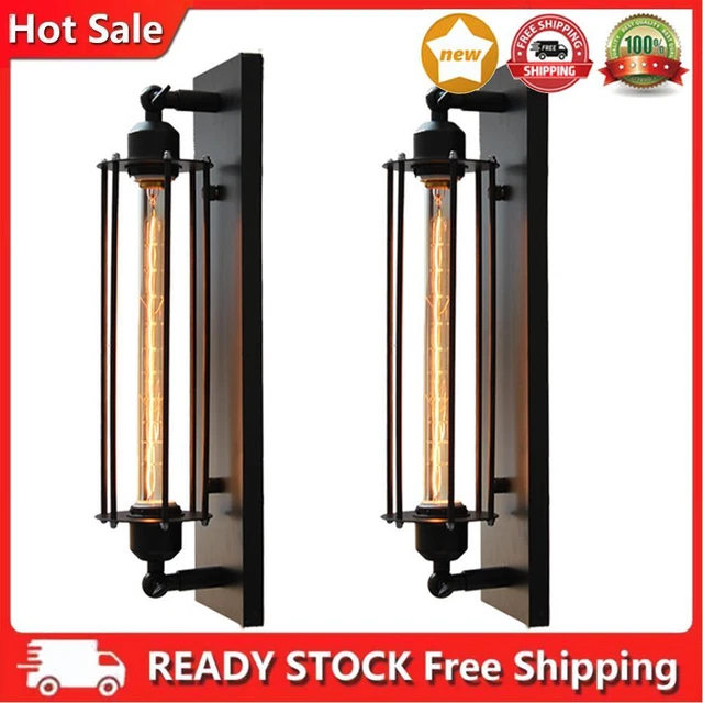 E27 Edison Lampada da Parete Retro Vintage Stile Industriale Applique Luce Battuto