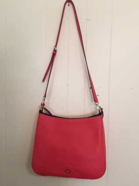 Kate Spade Mulberry Vivian Hot Chili Pebble Leather Hobo/Crossbody Bag