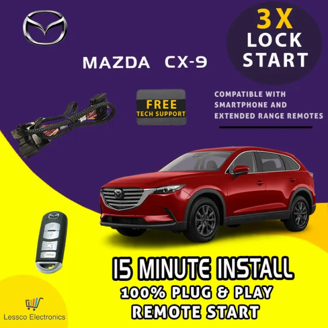 100% Plug & Play Remote Start fits 2022-2023 Mazda CX9 Push Start MANUAL or AUTO