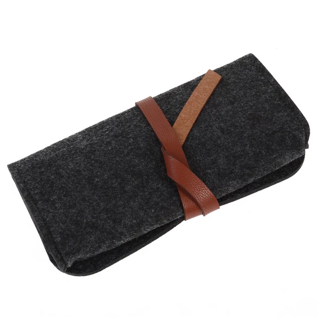 Estuche portátil para gafas de sol de fieltro bolsa de almacenamiento de lana lápiz estuche