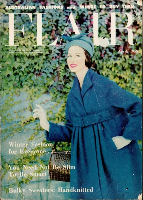 Flair Australia April 1959 - Rare 1950s Women's Vintage Fashion Magazine