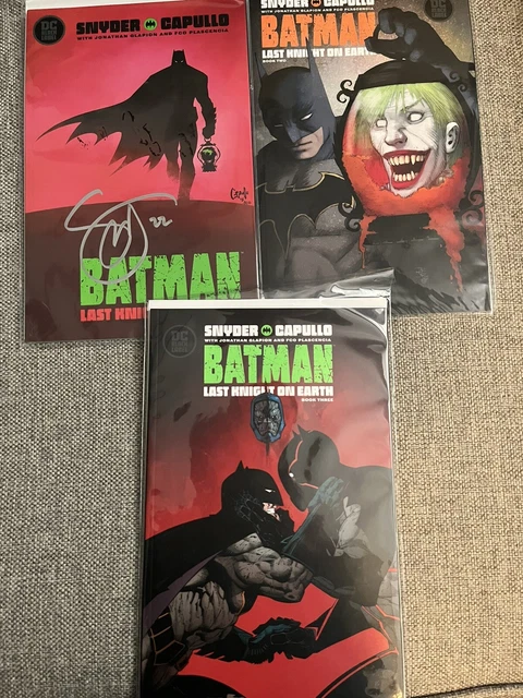 Batman Last Knight on Earth #1-3 (#1 signed by Scott Synder w/ COA)