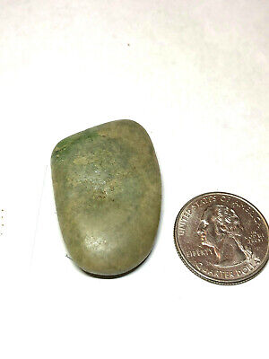 Pre Columbian Mayan Authentic Highly Polished Fine Jade Large Pendant 1.5" x 1" 5