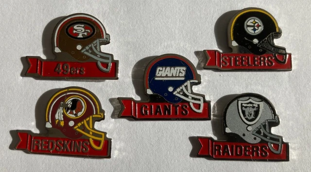 71‍ -   5 Pin's ‌FOOTBALL U.S AMERICAIN 49ERS⁢ STEELERS‌ GIANTS REDSKINS RAIDERS