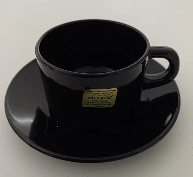 Vintage Arcoroc Espresso Cup and Saucer -Unused Condition.