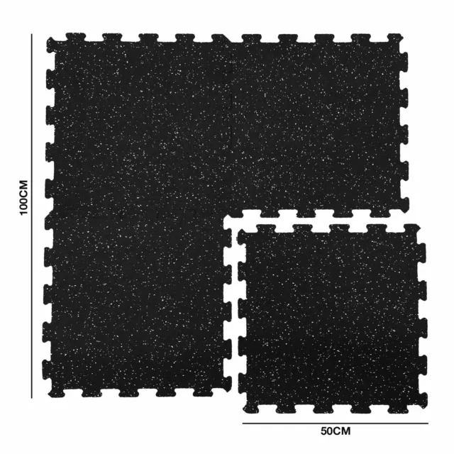 GYM RUBBER TILE,INTERLOCKING Floor Mat, Home Garage Treadmill Yoga Matt