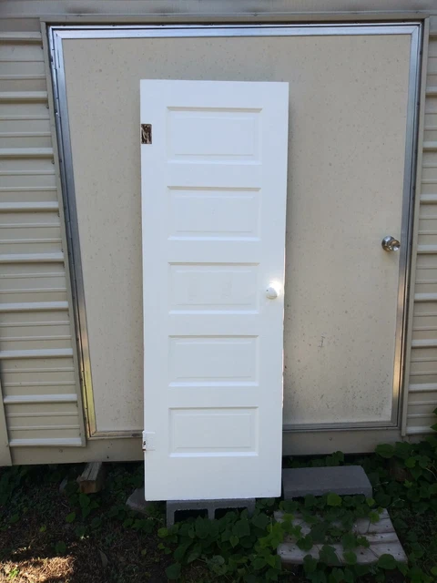 Vintage Wooden INTERIOR DOOR Five Panel, 24"x78"