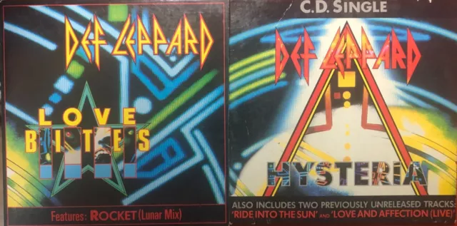 DEF LEPPARD-Hysteria  - Love Bites - 2 VERY RARE CDS