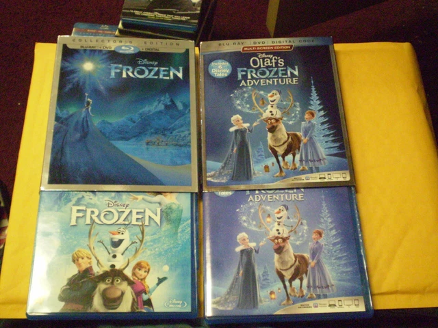 (2) DISNEY FROZEN Blu-Ray/DVD Lot: Frozen & Olaf's Adventure w ...