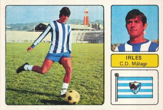 Joaquin Irles Hernandez # Cd.malaga Cromo Card Campeonato De Liga 1973-74 Fher