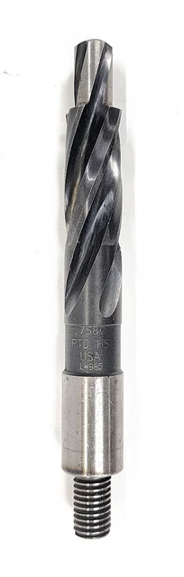 Ptd .07580" Counterbore 1/2" Pilot 2-1/2" Cut Length 4-Flute Hss 1/2"-13 Thread