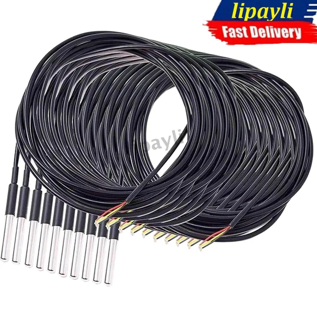 Sensore Di Precisione 5 Sensori Di Temperatura Digitali DS18B20 - Range -55°C A 125°C, 1-Wire Sensore Temperatura - Foto 4