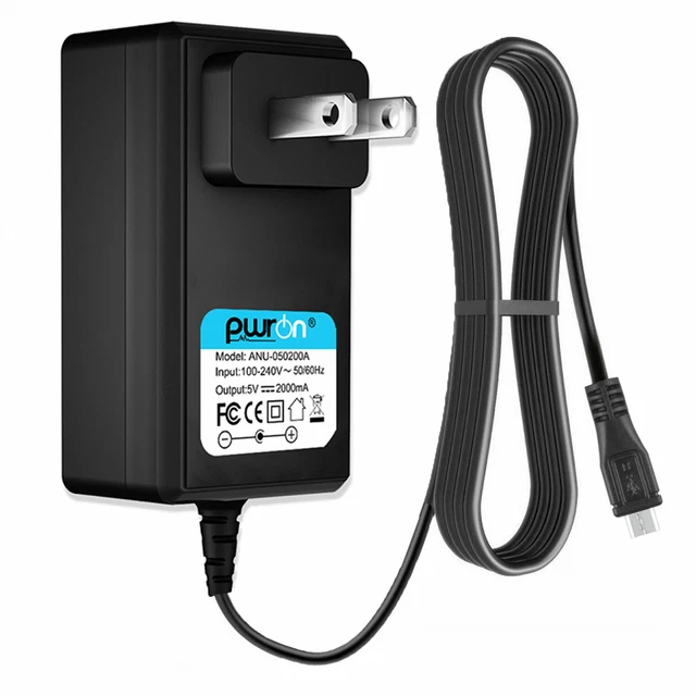 PwrON 5V 2A AC Adapter Charger for Amazon Kindle Fire HD HDX 7 8.9 4G Power Cord