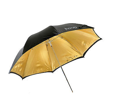 Paraguas de estudio reflectante dorado Kood 36" / 90 cm
