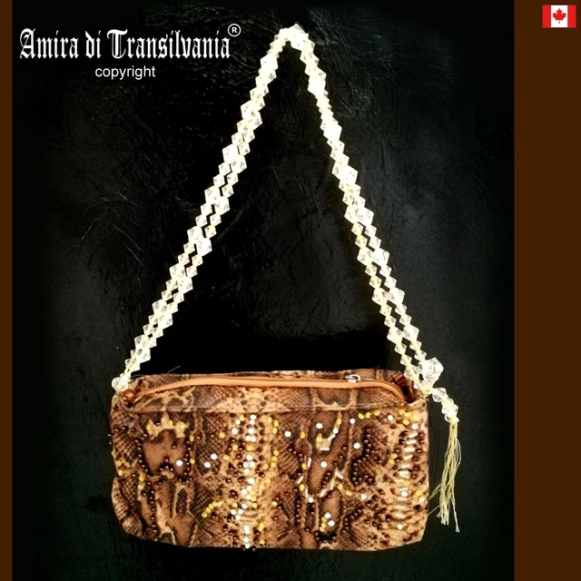 fashion bag woman accessories eco snake faux leather handle satchel luxury fanny