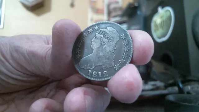 Early Dated, "1812", Capped Bust Half Dollar. Full, "Date & Liberty".