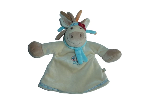 Doudou cheval marionnette Kaya et Pinto SOS Doudou Noukie's