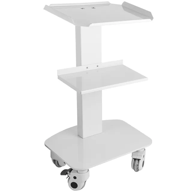 VEVOR 3 Tiers Medical Trolley Steel Mobile Cart Lab Dental Spa Salon Equipment