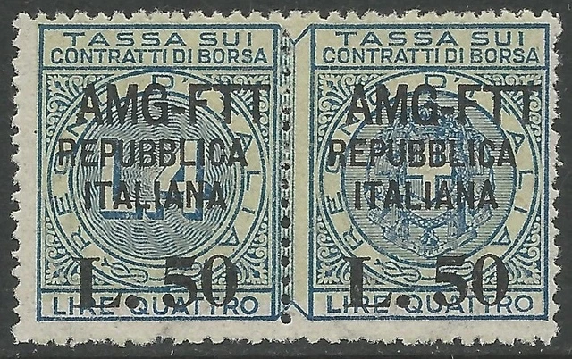 Italy Trieste A AMG-FTT 1947 Stock Transfer Provisoire 50L/4L Fine NH